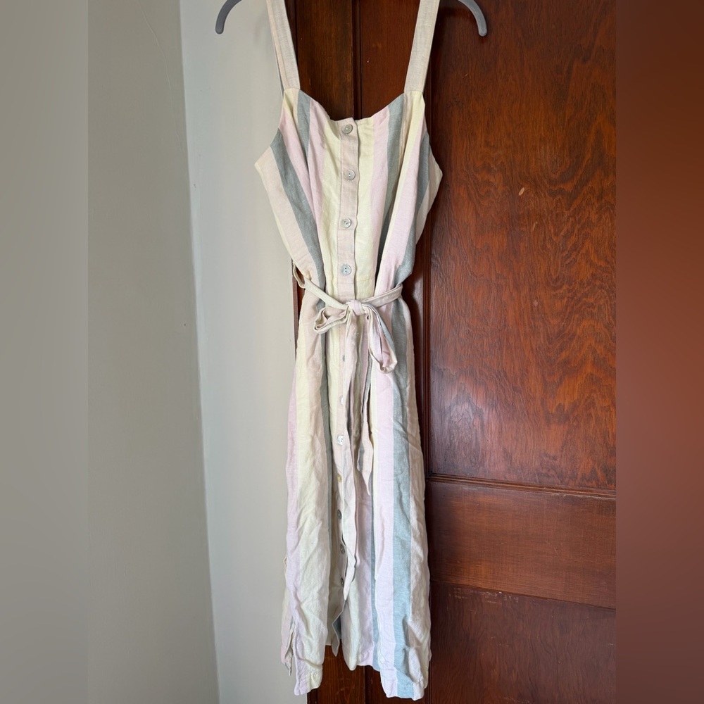 Striped Button-Down Dress